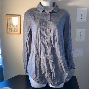 NWOT Sahalie Button Up Top w/ Stitched Design